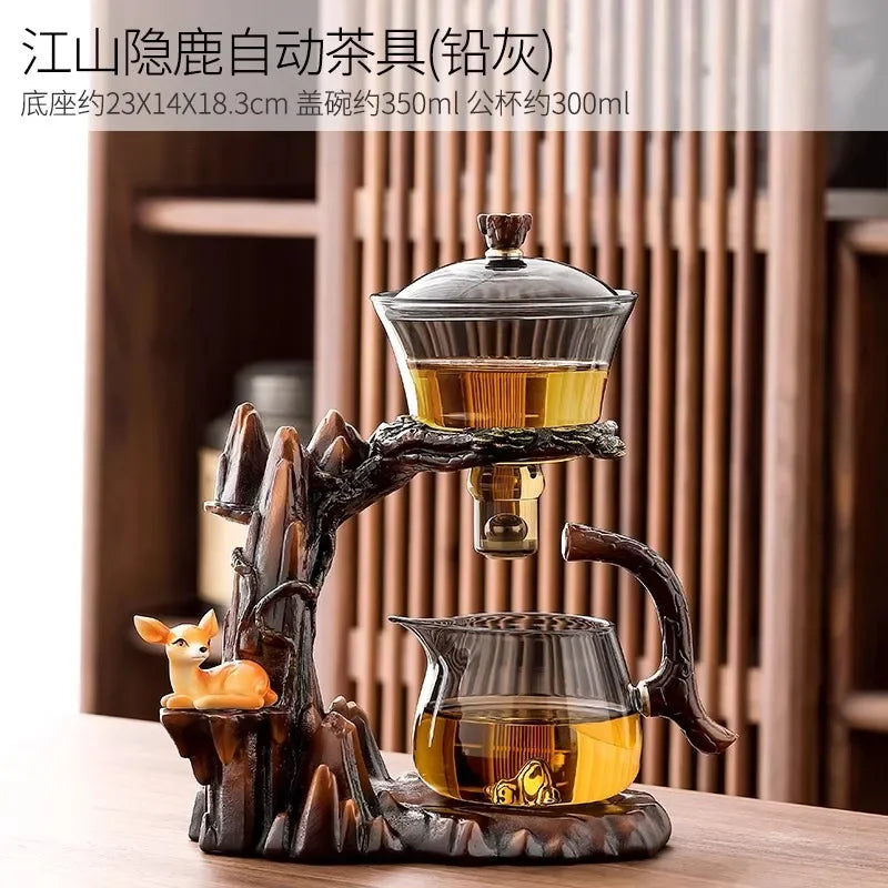 Decorbites™ Faules Kung-Fu-Teeset mit magnetischer wassertrennender Schüssel & Teekanne