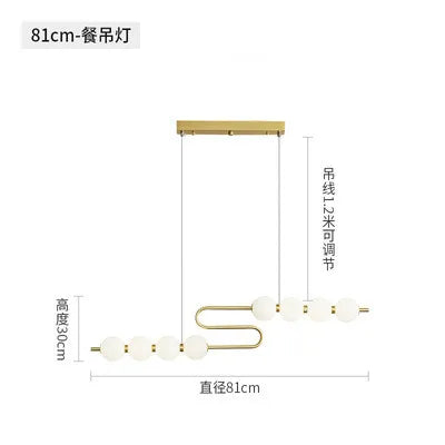 Gold Acrylic Ceiling Chandelier Dia102cm Bedroom