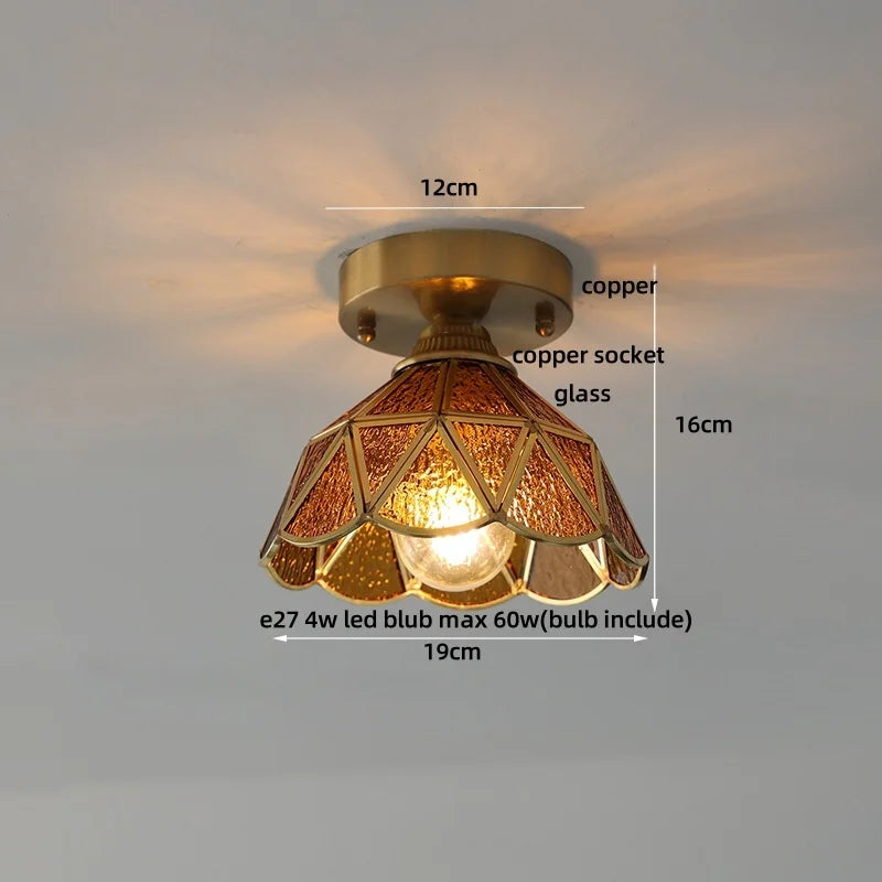 Decorbites™ Würfel Holz Kupfer LED Deckenleuchte Vintage Loft Deckenlampe