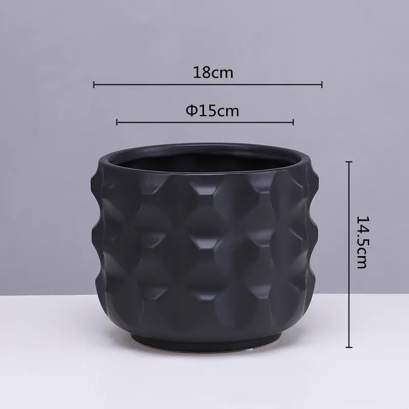 Gold Geometric Ceramic Vase