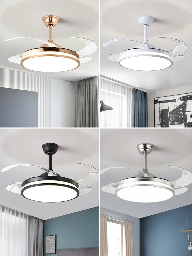 Silver Modern Ceiling Fan