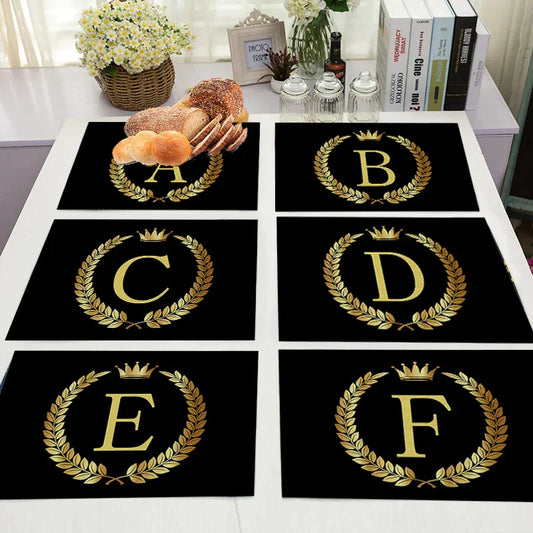 Decorbites™ Küchentischsets aus 4 Matten, 42*32 cm, Baumwoll-Leinen-Untersetzer für Esszimmer und Heimdekoration
