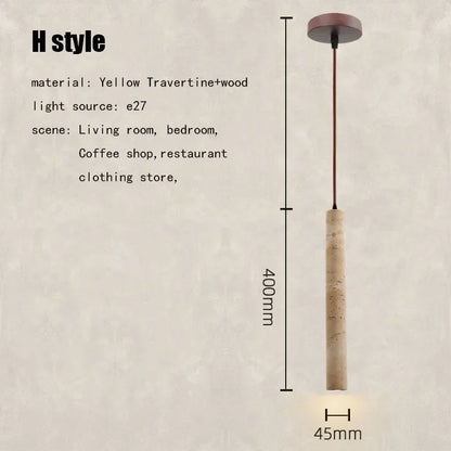 Decorbites™ Elegante Wabi-Sabi-Travertin-Pendantleuchte für Esstisch & Kücheninsel