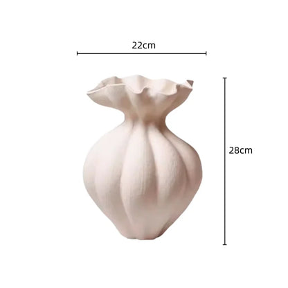 Decorbites™ Spitzen-Keramikvase für Blumensträuße und Arrangements zur Wohnraumausstattung