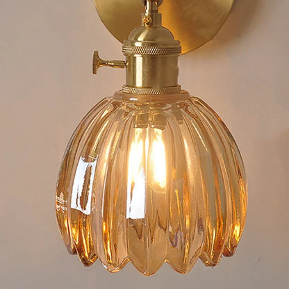 Decorbites™ Bernsteinglas Vintage-Stil LED-Wandleuchte mit Zugschalter