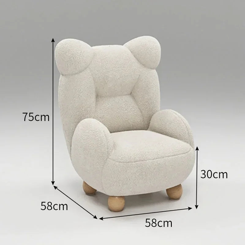 Decorbites™ Kinder Lammvelours Bären-Sofasessel: Süßer & gemütlicher Einzel-Sitz für Schlafzimmer & Wohnzimmer