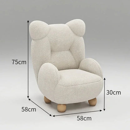 Decorbites™ Kinder Lammvelours Bären-Sofasessel: Süßer & gemütlicher Einzel-Sitz für Schlafzimmer & Wohnzimmer