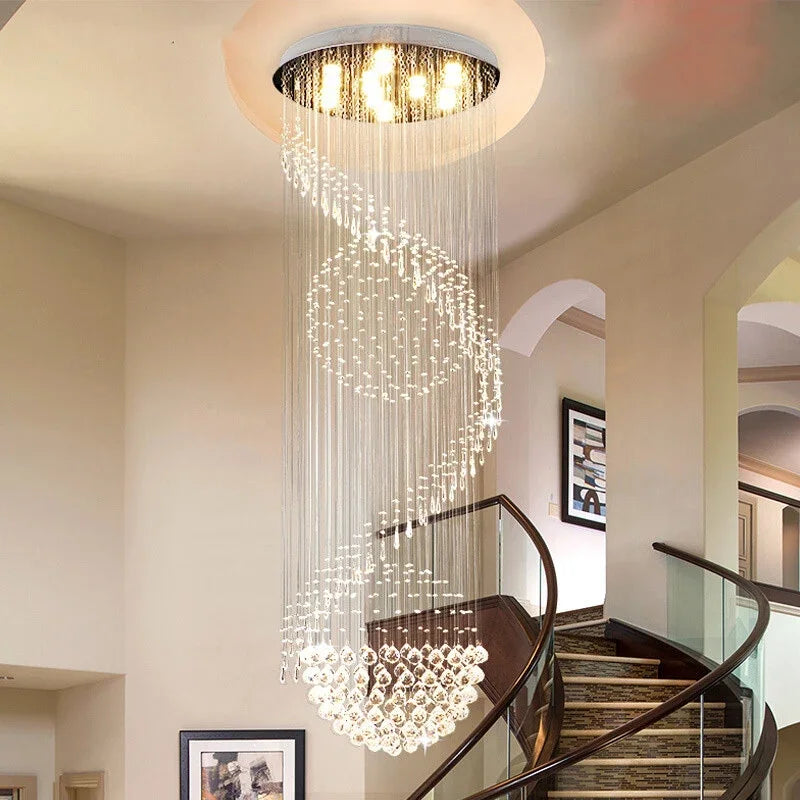 Decorbites™ Kristall-Treppenhaus-Leuchter: Moderne LED-Innenbeleuchtung für Wohnzimmer, Lobby und Zuhause
