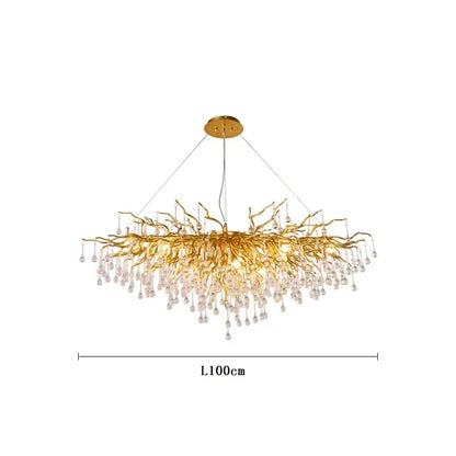 DecorBites™ Crystal Branch Chandelier LED Ceiling Light for Living Bedroom Décor