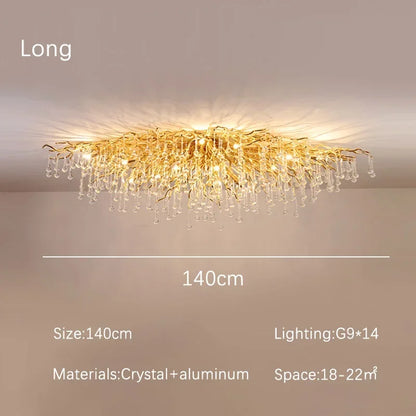 Decorbites™ Goldener Kronleuchter Moderne Luxus-LED-Glanz-Deckenleuchte
