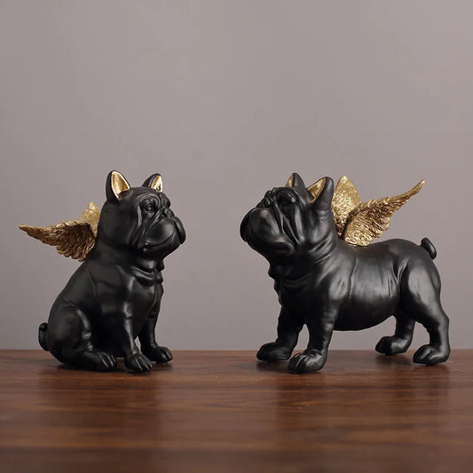 Decorbites™ Französische Bulldogge Hunde-Skulptur-Set - Harz-Desktop-Dekorationsornamente