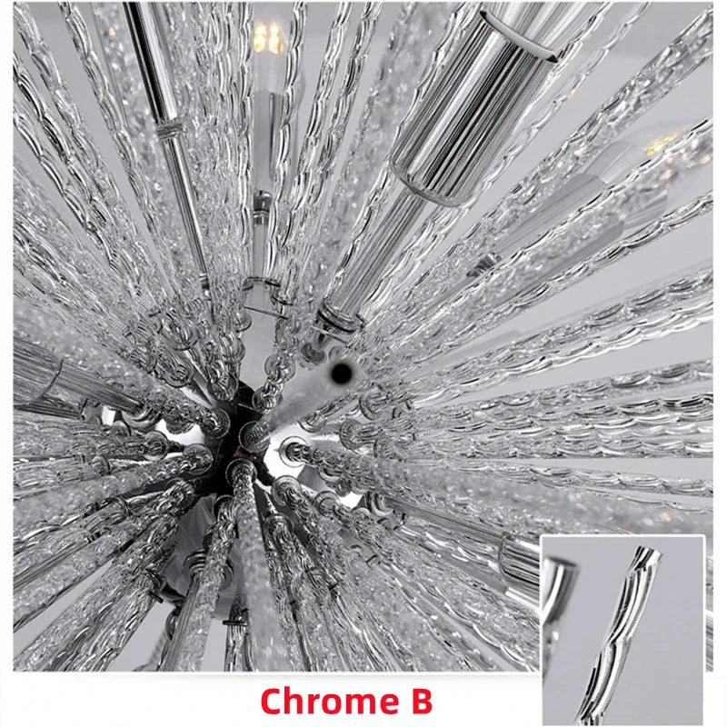 DecorBites™ Geometric Ball Chandelier: Modern LED Lighting for Living Room and Dining Room