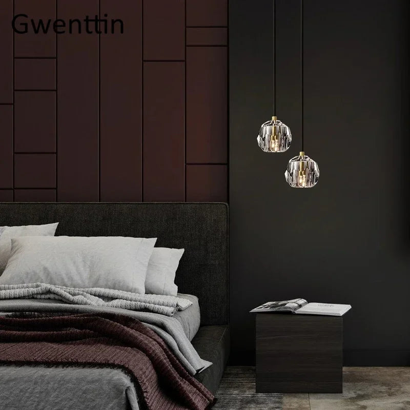 Decorbites™ K9-Kristallanhängerleuchten: Moderne nordische Gold-Hängeleuchte für Wohnzimmer, Küche und Heimdekoration.