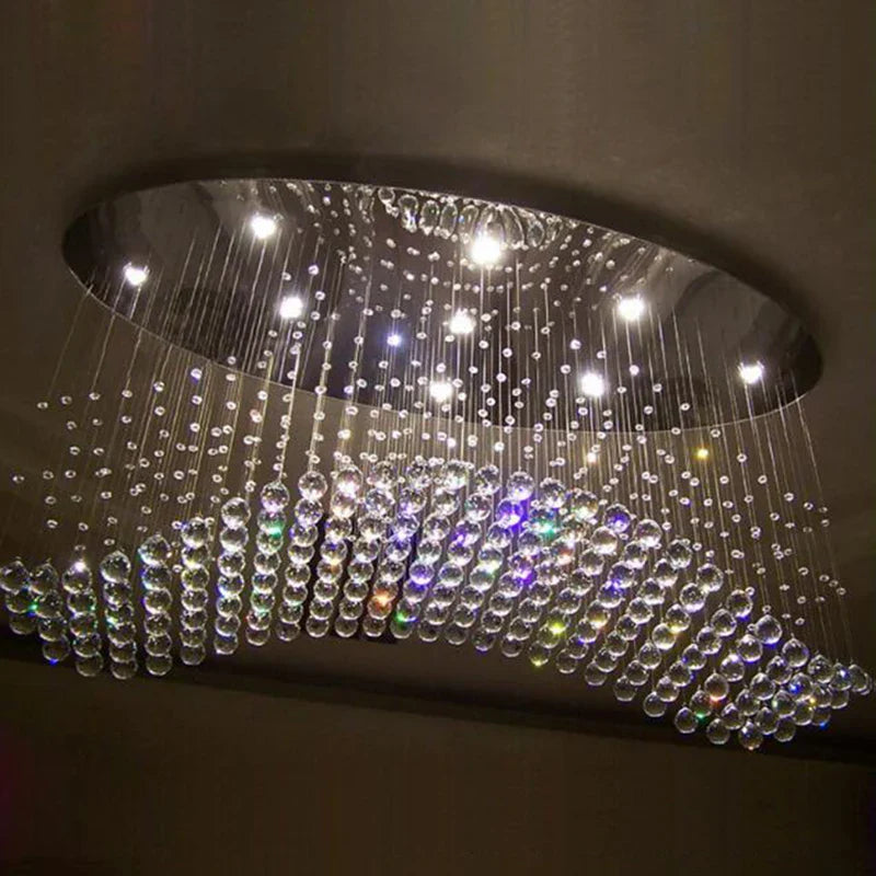 DecorBites™ Crystal Flush Mount Chandelier: Modern Contemporary Lighting