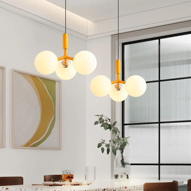 Decorbites™ Glas-Kugelleuchter-Hängeleuchte: Minimalistisches nordisches Design für Schlafzimmer, Wohnzimmer und Laden
