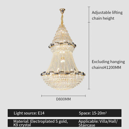 DecorBites™ Light Luxury Crystal Chandelier - Post-modern Bedroom Dining Room Living Room Elegant Design