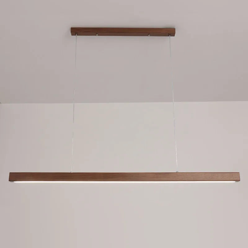 Decorbites™ Dimmbare Holz-Pendant-Lampe: Langer Streifen Minimalistisches Hängendes Innenbeleuchtung