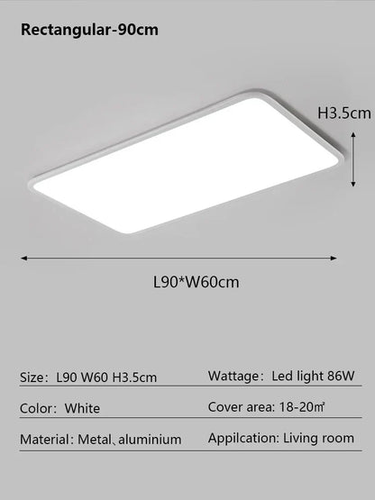 Decorbites™ LED-Deckenleuchte: Nordischer Stil Ultra-Dünne Quadratische Lampe für Wohnzimmer und Schlafzimmer