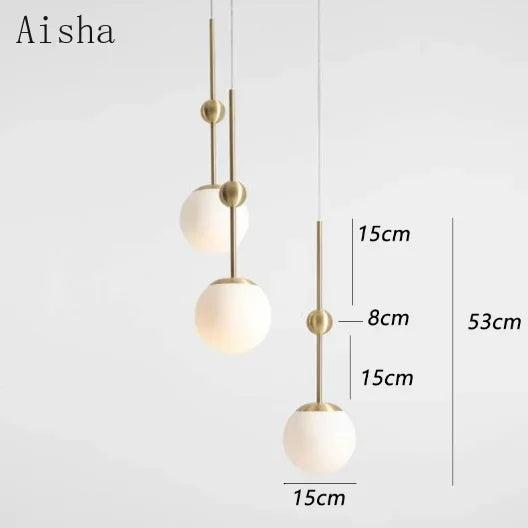 Decorbites™ Gold-Glas-Leuchter 3-Kopf-Lampe für Wohn- und Esszimmer