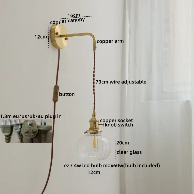 Decorbites™ Graue Glas LED Wandleuchte für Heimdekoration, Schlafzimmer, Wohnzimmer – Nordisches Design