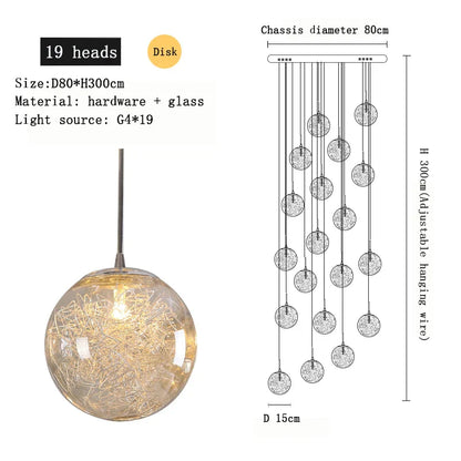 Decorbites™ Kristall-Deckenleuchter für modernes Loft-Wohnzimmer, Zuhause, Hotel, Küche, Schlafzimmer-Beleuchtung