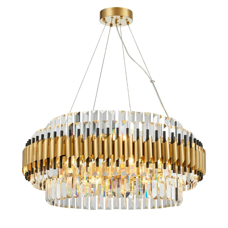 Decorbites™ Gold-Kristall-Kronleuchter LED-Deckenpendellampe - Luxuriöse Wohnzimmer-Dekoration
