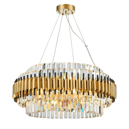 Decorbites™ Gold-Kristall-Kronleuchter LED-Deckenpendellampe - Luxuriöse Wohnzimmer-Dekoration