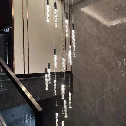 Decorbites™ Kristall-LED-Kronleuchter: Moderner Luxus-Treppenhaus- und Wohnzimmer-Hängeleuchte
