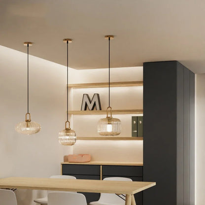 Decorbites™ Japanisches Glasanhängerleuchte: Moderne nordische LED-Hängeleuchte für Schlafzimmer und Heimdekoration