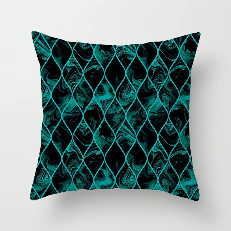 Geometric Leaf Feather Cushions