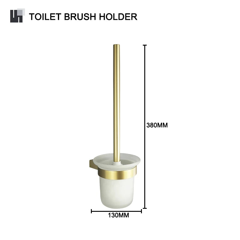 Decorbites™ Gold-Badaccessoires-Set: Handtuchstange, Toilettenpapierhalter, Handtuchhalter, Haken