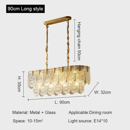 DecorBites™ Elegant Crystal Chandelier for Living Room, Restaurant, and Bedroom Lighting