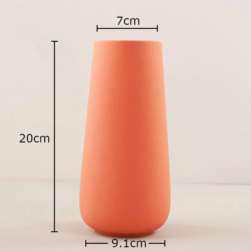 Decorbites™ Gradient Keramik Vase Zylinder Schreibtischdekoration Blumenvasen Modernes Raumdekoration