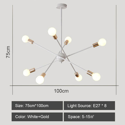 Decorbites™ Schmiedeeisernes Kronleuchter LED-Deckenleuchte Modernes Vintage-Dekor-Beleuchtung