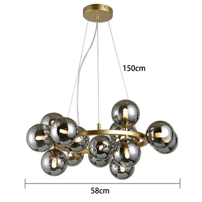 DecorBites™ Glass Ball LED Pendant Lights for Home Decor and Luminaires