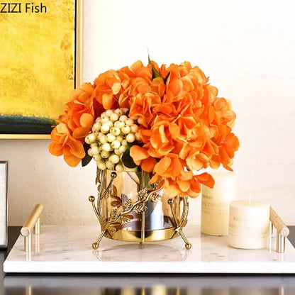 DecorBites™ Gilded Tree Branch Glass Vase for Stylish Flower Arrangement
