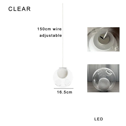 Decorbites™ Glas-Glas-Pendant-Lampen 16PCS LED dimmbarer Hänge-Lampe Vintage Sputnik