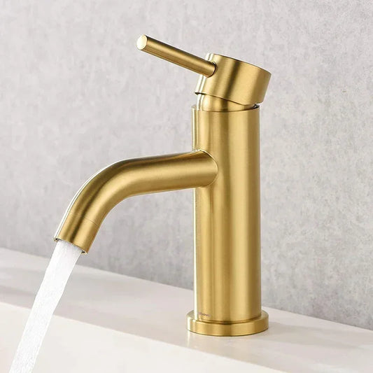 Decorbites™ Gold Edelstahl Waschbeckenarmatur mit Einhebel für das Badezimmerwaschbecken