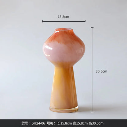 Decorbites™ Gradient-Glas-Vase Kürbis Hydroponische Blumenarrangement-Terrarium Bouquethalter