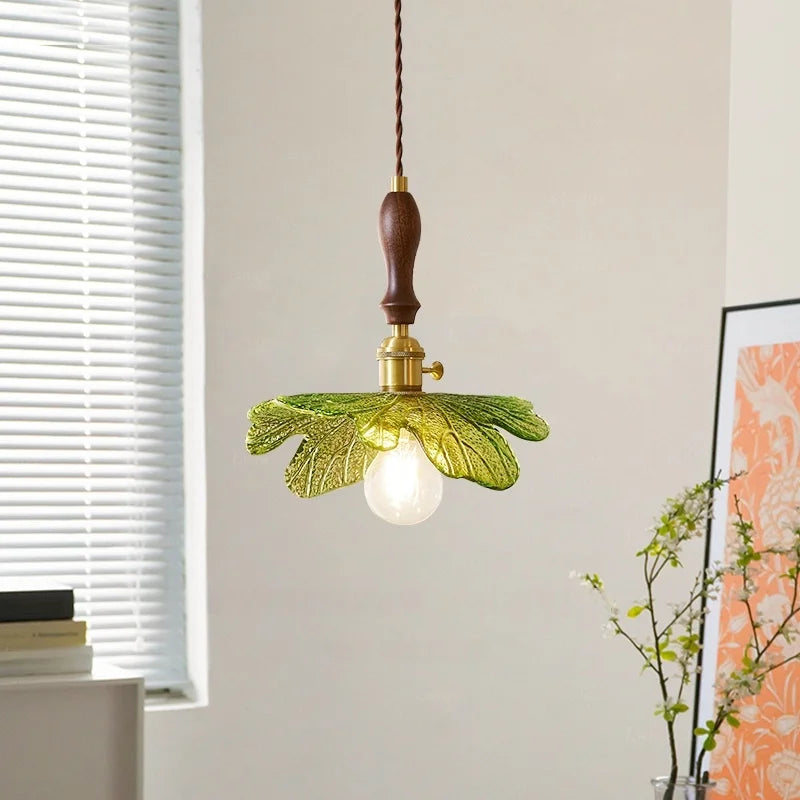 Decorbites™ Kupfer Holz Glas LED Hängeleuchte – Französisches minimalistisches Design für die Einrichtung zu Hause