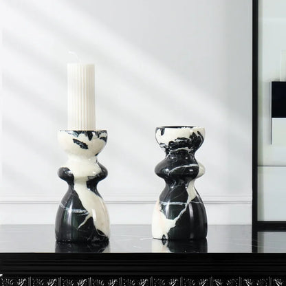 Decorbites™ Große Antiquitäten-Marmor-Leuchterhalter: Modernes französisches Kamin-Esszimmertisch-Mittelteil