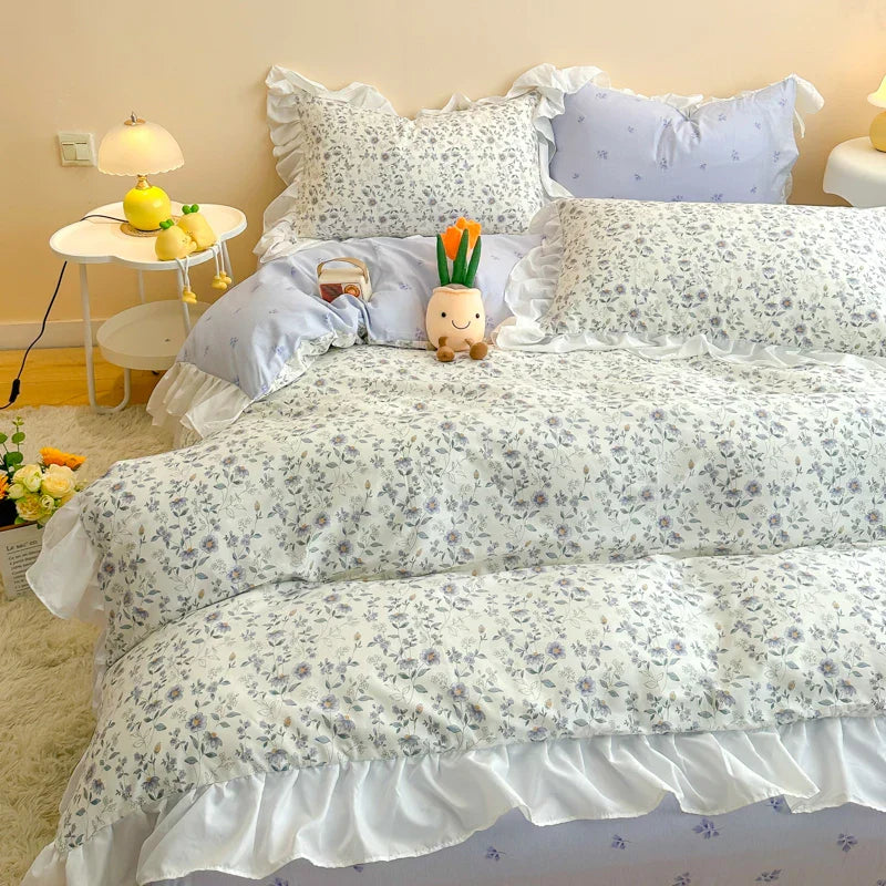 Floral Ruffle Bedding Set