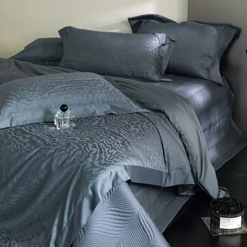 Embroidered Cotton Bedding Set 1000TC Full Size