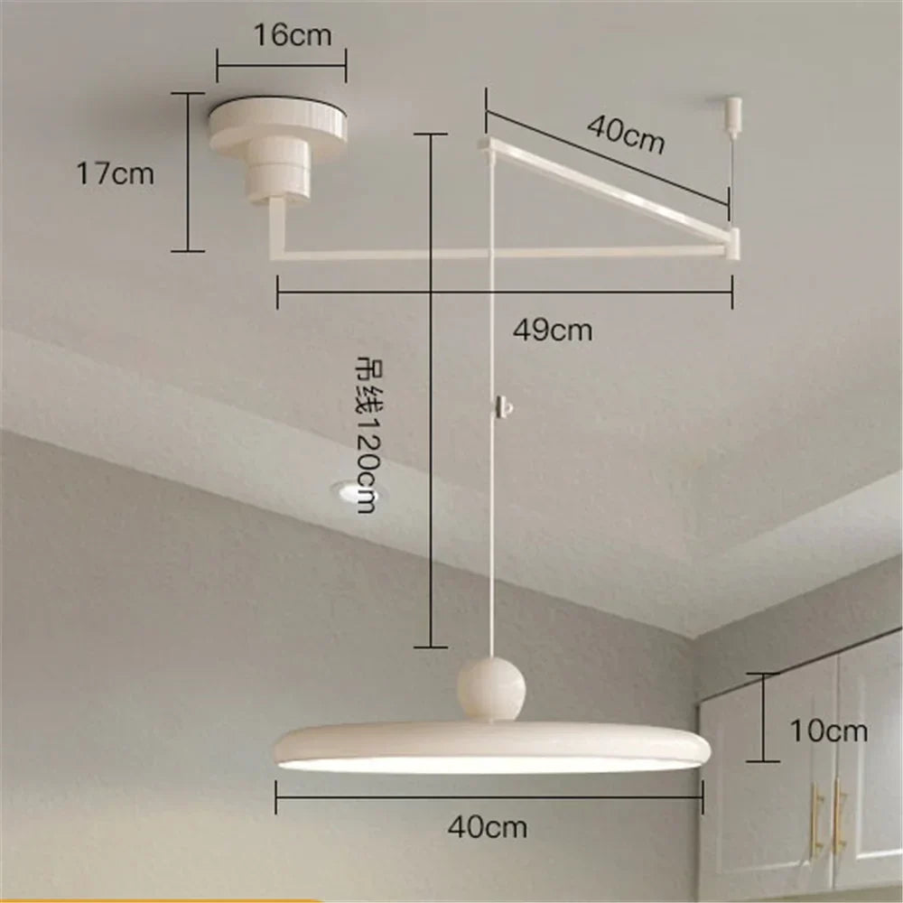 Decorbites™ Sahne-Eisen-Kunst-Lüster LED-Hängeleuchte für Schlafzimmer und Wohnzimmer