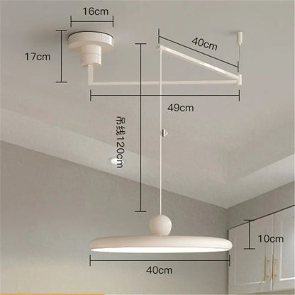 Decorbites™ Sahne-Eisen-Kunst-Lüster LED-Hängeleuchte für Schlafzimmer und Wohnzimmer