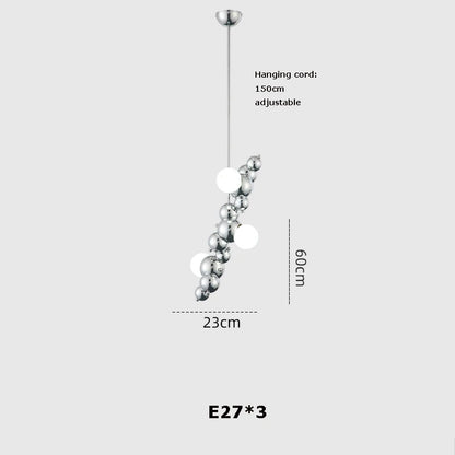 Decorbites™ Dimmbare LED-Hängeleuchte für das Wohnzimmer - Gold Silber Leuchte