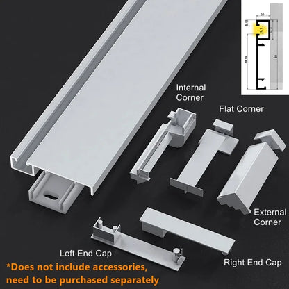 Decorbites™ LED Aluminium-Profil Sockelleiste 1M/2M Lineares Leuchtensystem für Oberflächenmontage an Sockelleisten