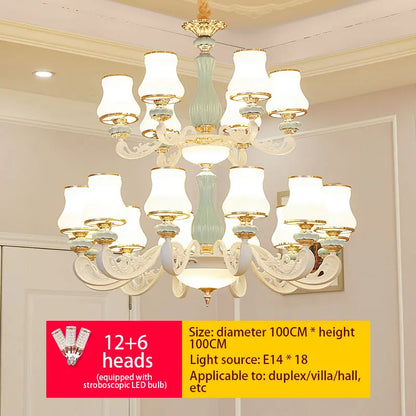 Decorbites™ Deluxe Duplex Wohnzimmer-Kronleuchter – Elegante Villa- & Hotel-Pendantbeleuchtung