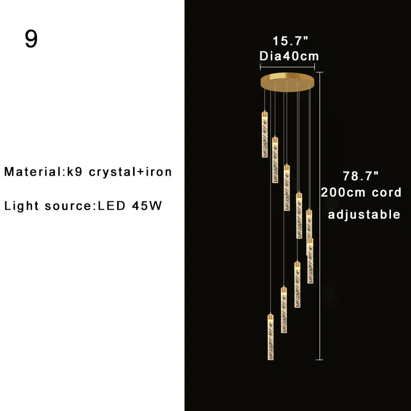 DecorBites™ High-ceiling Room Pendant Lights Adjustable Luxury Fixture