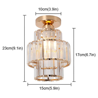 DecorBites™ Crystal LED Ceiling Light Chandelier for Bedroom Living Room Dining Room